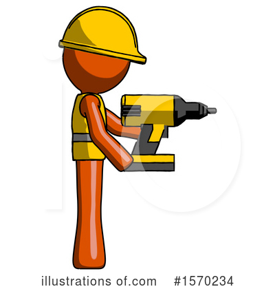 Royalty-Free (RF) Orange Design Mascot Clipart Illustration by Leo Blanchette - Stock Sample #1570234