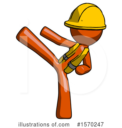 Royalty-Free (RF) Orange Design Mascot Clipart Illustration by Leo Blanchette - Stock Sample #1570247