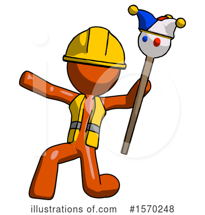 Royalty-Free (RF) Orange Design Mascot Clipart Illustration by Leo Blanchette - Stock Sample #1570248