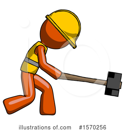 Royalty-Free (RF) Orange Design Mascot Clipart Illustration by Leo Blanchette - Stock Sample #1570256