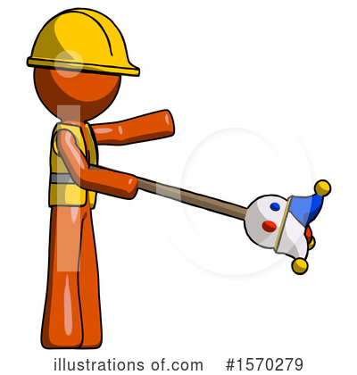 Royalty-Free (RF) Orange Design Mascot Clipart Illustration by Leo Blanchette - Stock Sample #1570279