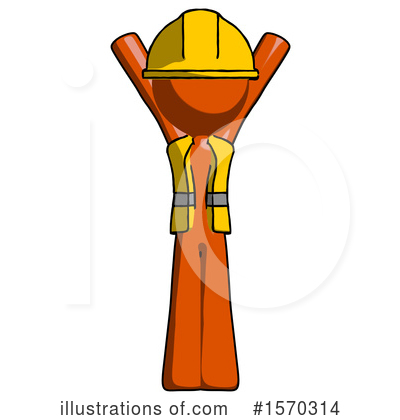 Royalty-Free (RF) Orange Design Mascot Clipart Illustration by Leo Blanchette - Stock Sample #1570314
