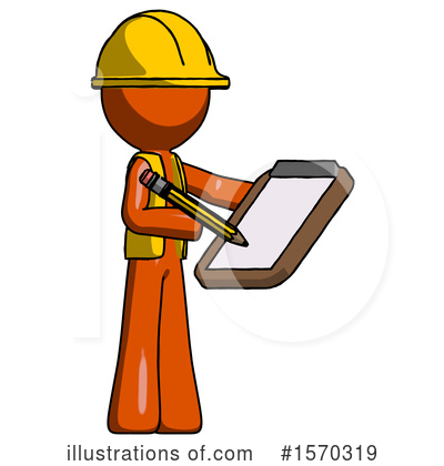 Royalty-Free (RF) Orange Design Mascot Clipart Illustration by Leo Blanchette - Stock Sample #1570319