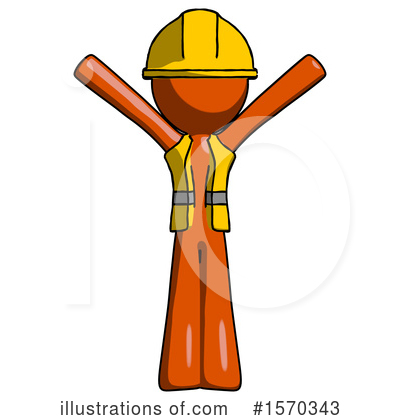 Royalty-Free (RF) Orange Design Mascot Clipart Illustration by Leo Blanchette - Stock Sample #1570343