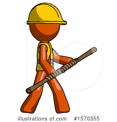 Royalty-Free (RF) Orange Design Mascot Clipart Illustration by Leo Blanchette - Stock Sample #1570355