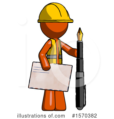 Royalty-Free (RF) Orange Design Mascot Clipart Illustration by Leo Blanchette - Stock Sample #1570382