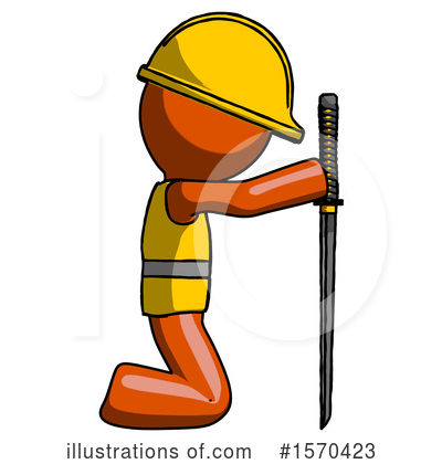 Royalty-Free (RF) Orange Design Mascot Clipart Illustration by Leo Blanchette - Stock Sample #1570423