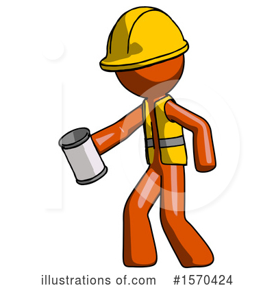 Royalty-Free (RF) Orange Design Mascot Clipart Illustration by Leo Blanchette - Stock Sample #1570424