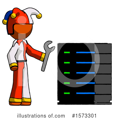 Royalty-Free (RF) Orange Design Mascot Clipart Illustration by Leo Blanchette - Stock Sample #1573301