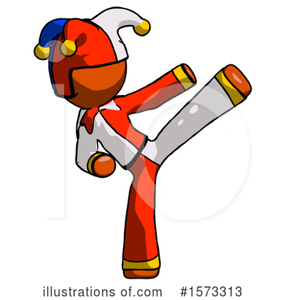 Royalty-Free (RF) Orange Design Mascot Clipart Illustration by Leo Blanchette - Stock Sample #1573313
