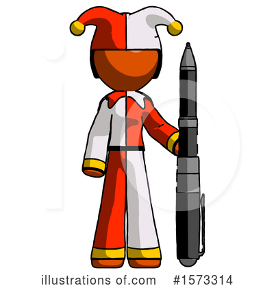 Royalty-Free (RF) Orange Design Mascot Clipart Illustration by Leo Blanchette - Stock Sample #1573314