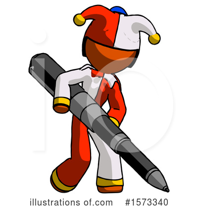 Royalty-Free (RF) Orange Design Mascot Clipart Illustration by Leo Blanchette - Stock Sample #1573340