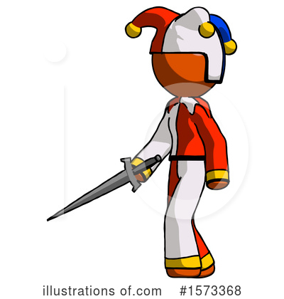 Royalty-Free (RF) Orange Design Mascot Clipart Illustration by Leo Blanchette - Stock Sample #1573368