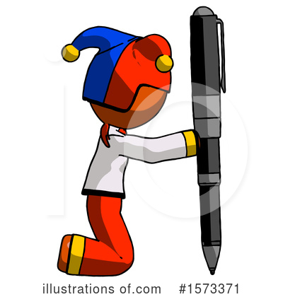 Royalty-Free (RF) Orange Design Mascot Clipart Illustration by Leo Blanchette - Stock Sample #1573371
