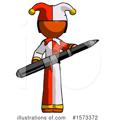 Royalty-Free (RF) Orange Design Mascot Clipart Illustration by Leo Blanchette - Stock Sample #1573372