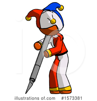 Royalty-Free (RF) Orange Design Mascot Clipart Illustration by Leo Blanchette - Stock Sample #1573381