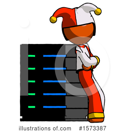 Royalty-Free (RF) Orange Design Mascot Clipart Illustration by Leo Blanchette - Stock Sample #1573387