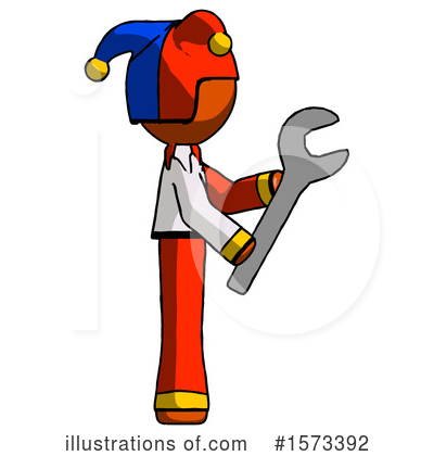 Royalty-Free (RF) Orange Design Mascot Clipart Illustration by Leo Blanchette - Stock Sample #1573392