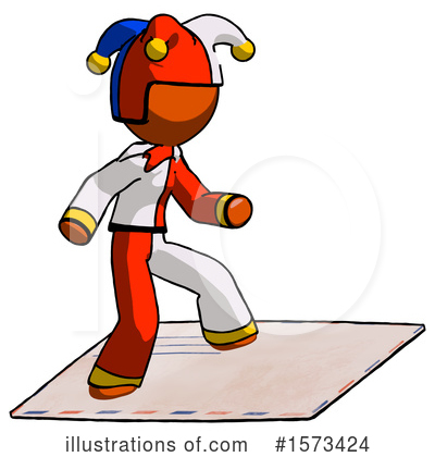 Royalty-Free (RF) Orange Design Mascot Clipart Illustration by Leo Blanchette - Stock Sample #1573424