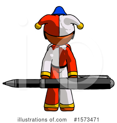 Royalty-Free (RF) Orange Design Mascot Clipart Illustration by Leo Blanchette - Stock Sample #1573471