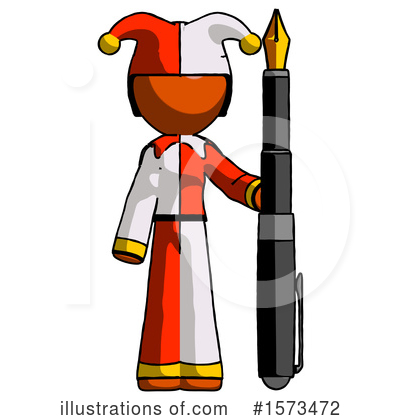 Royalty-Free (RF) Orange Design Mascot Clipart Illustration by Leo Blanchette - Stock Sample #1573472