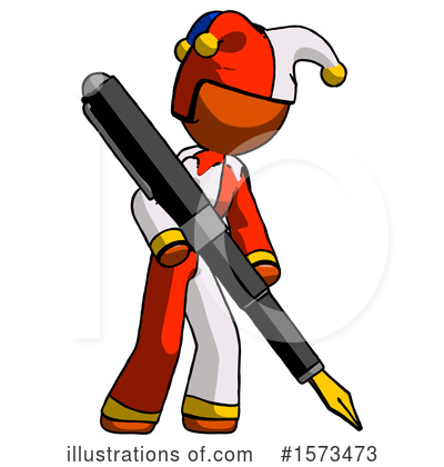 Royalty-Free (RF) Orange Design Mascot Clipart Illustration by Leo Blanchette - Stock Sample #1573473