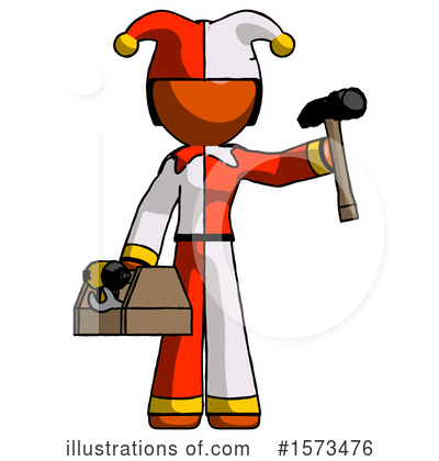 Royalty-Free (RF) Orange Design Mascot Clipart Illustration by Leo Blanchette - Stock Sample #1573476