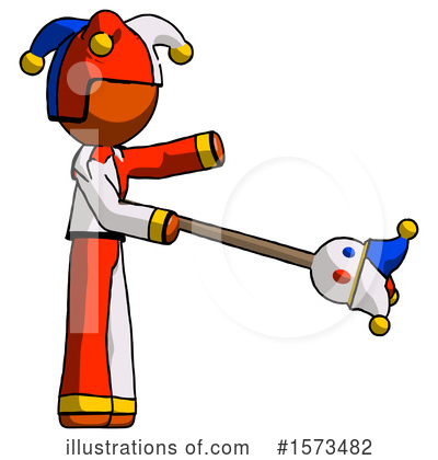 Royalty-Free (RF) Orange Design Mascot Clipart Illustration by Leo Blanchette - Stock Sample #1573482