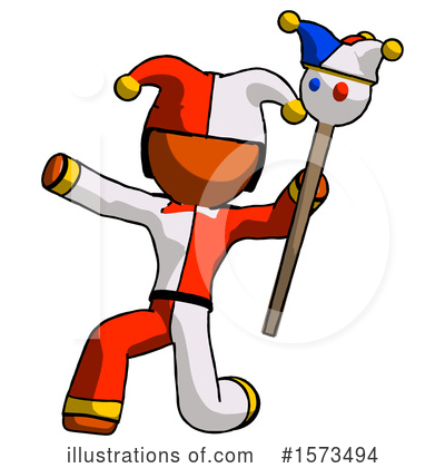 Royalty-Free (RF) Orange Design Mascot Clipart Illustration by Leo Blanchette - Stock Sample #1573494