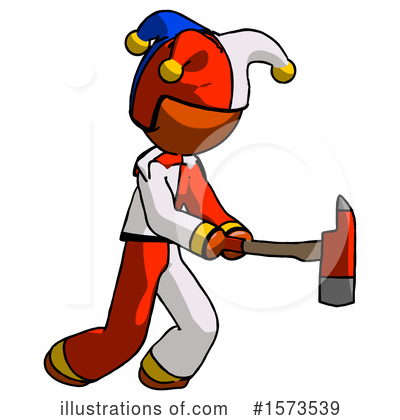 Royalty-Free (RF) Orange Design Mascot Clipart Illustration by Leo Blanchette - Stock Sample #1573539