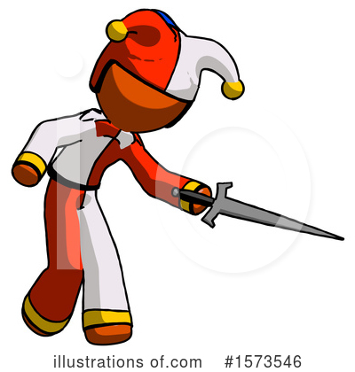 Royalty-Free (RF) Orange Design Mascot Clipart Illustration by Leo Blanchette - Stock Sample #1573546