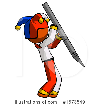 Royalty-Free (RF) Orange Design Mascot Clipart Illustration by Leo Blanchette - Stock Sample #1573549