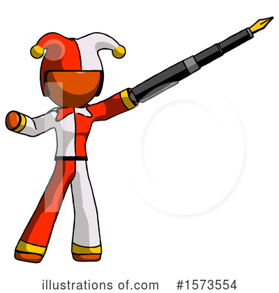 Royalty-Free (RF) Orange Design Mascot Clipart Illustration by Leo Blanchette - Stock Sample #1573554