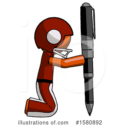 Royalty-Free (RF) Orange Design Mascot Clipart Illustration by Leo Blanchette - Stock Sample #1580892