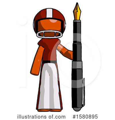 Royalty-Free (RF) Orange Design Mascot Clipart Illustration by Leo Blanchette - Stock Sample #1580895