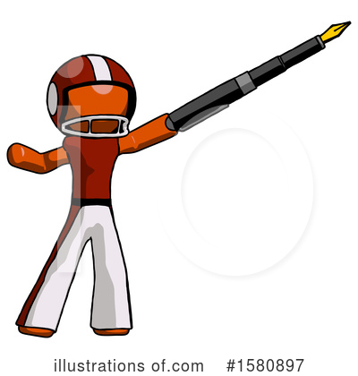 Royalty-Free (RF) Orange Design Mascot Clipart Illustration by Leo Blanchette - Stock Sample #1580897