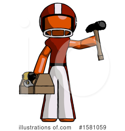 Royalty-Free (RF) Orange Design Mascot Clipart Illustration by Leo Blanchette - Stock Sample #1581059