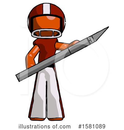 Royalty-Free (RF) Orange Design Mascot Clipart Illustration by Leo Blanchette - Stock Sample #1581089