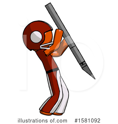 Royalty-Free (RF) Orange Design Mascot Clipart Illustration by Leo Blanchette - Stock Sample #1581092