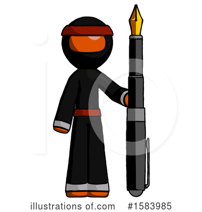 Royalty-Free (RF) Orange Design Mascot Clipart Illustration by Leo Blanchette - Stock Sample #1583985