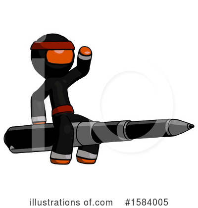 Royalty-Free (RF) Orange Design Mascot Clipart Illustration by Leo Blanchette - Stock Sample #1584005