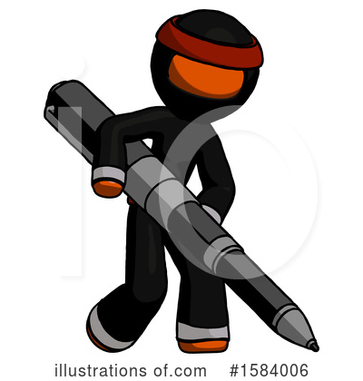 Royalty-Free (RF) Orange Design Mascot Clipart Illustration by Leo Blanchette - Stock Sample #1584006