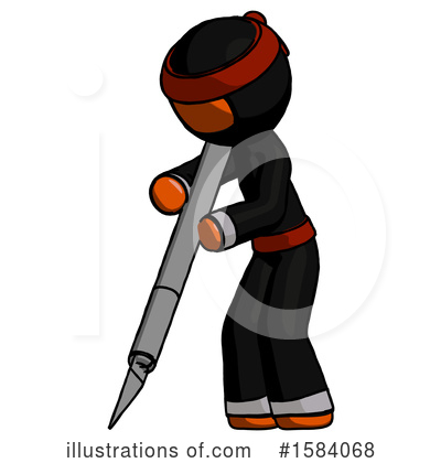 Royalty-Free (RF) Orange Design Mascot Clipart Illustration by Leo Blanchette - Stock Sample #1584068