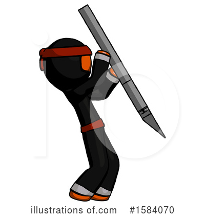 Royalty-Free (RF) Orange Design Mascot Clipart Illustration by Leo Blanchette - Stock Sample #1584070