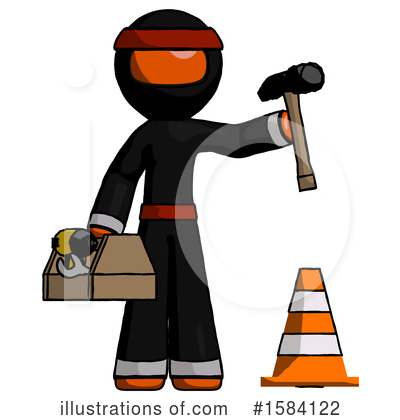 Royalty-Free (RF) Orange Design Mascot Clipart Illustration by Leo Blanchette - Stock Sample #1584122