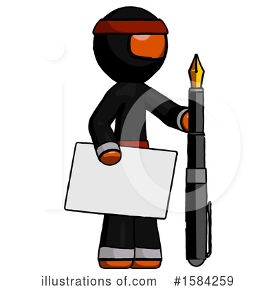 Royalty-Free (RF) Orange Design Mascot Clipart Illustration by Leo Blanchette - Stock Sample #1584259