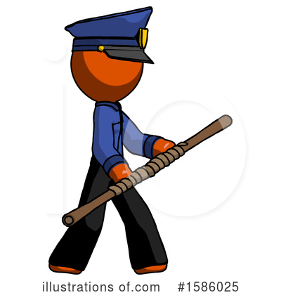 Royalty-Free (RF) Orange Design Mascot Clipart Illustration by Leo Blanchette - Stock Sample #1586025