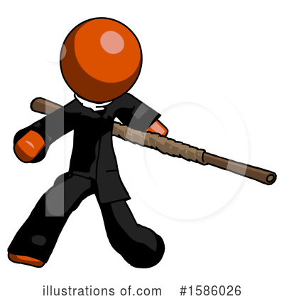 Royalty-Free (RF) Orange Design Mascot Clipart Illustration by Leo Blanchette - Stock Sample #1586026