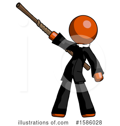 Royalty-Free (RF) Orange Design Mascot Clipart Illustration by Leo Blanchette - Stock Sample #1586028