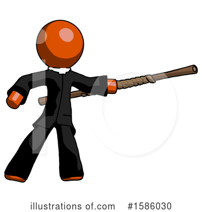 Royalty-Free (RF) Orange Design Mascot Clipart Illustration by Leo Blanchette - Stock Sample #1586030